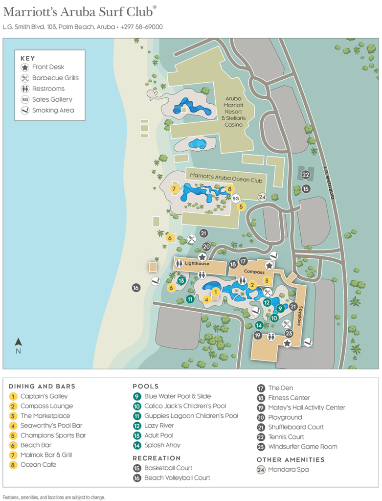 Marriott Aruba Surf Club Resales, Points Charts, Week Calendar & More