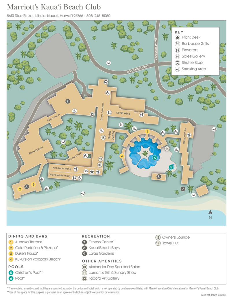 Marriott Kauai Beach Club Resales A Timeshare Broker Inc   Marriott Kauai Beach Club Resort Map 792x1024 