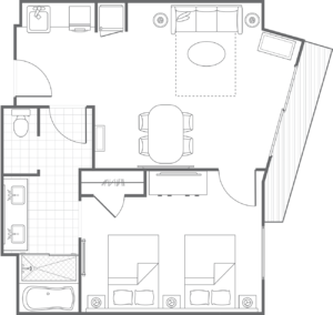 MVC Waikiki floorplan 1brDbl