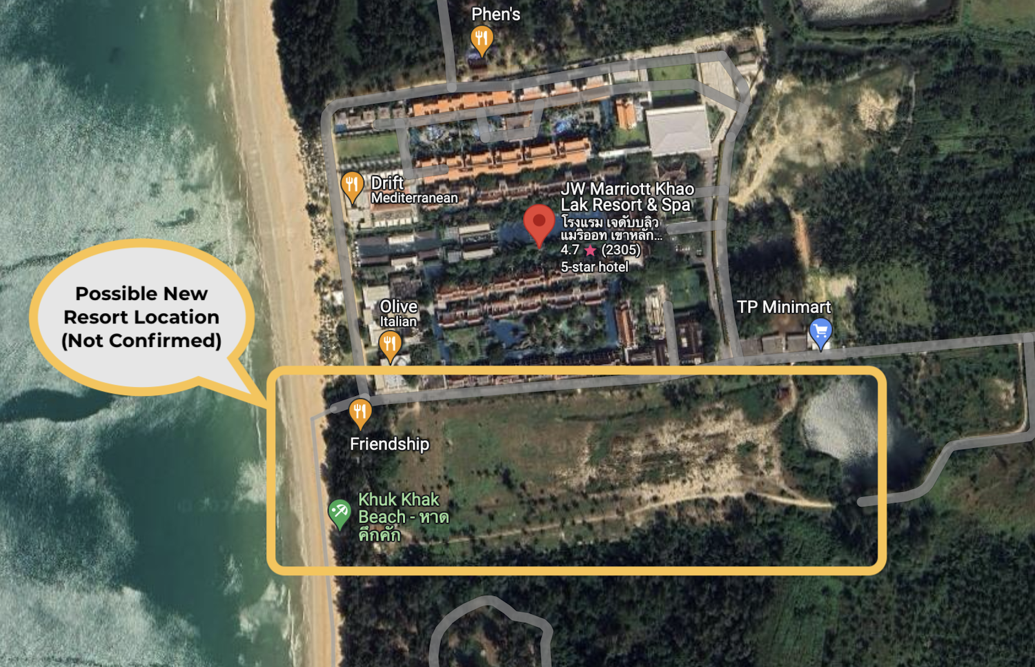 Possible Khao Lak MVC Resort Location