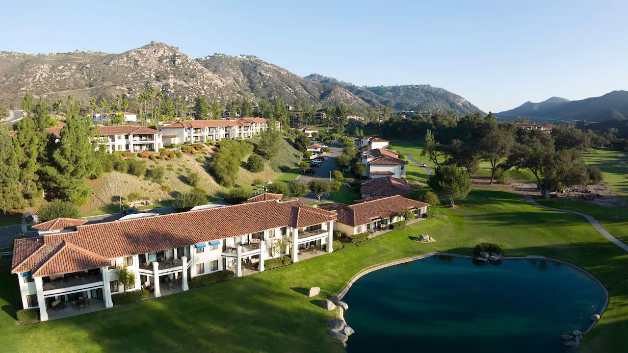 Hyatt Vacation Club at The Welk Exterior Aerial View 16x9