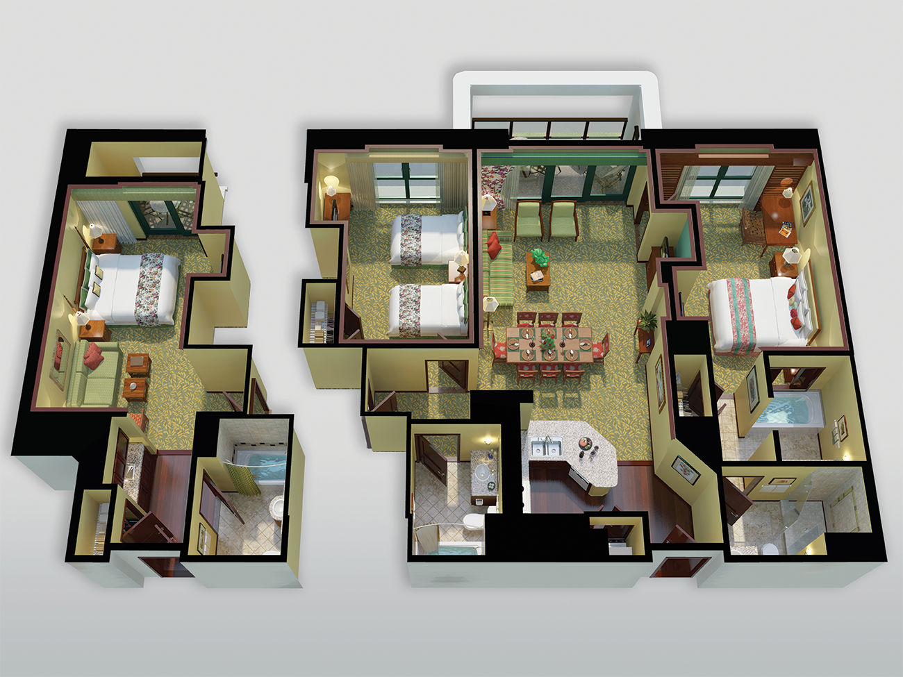 Marriott Ko Olina 3 Bedroom Floor Plan