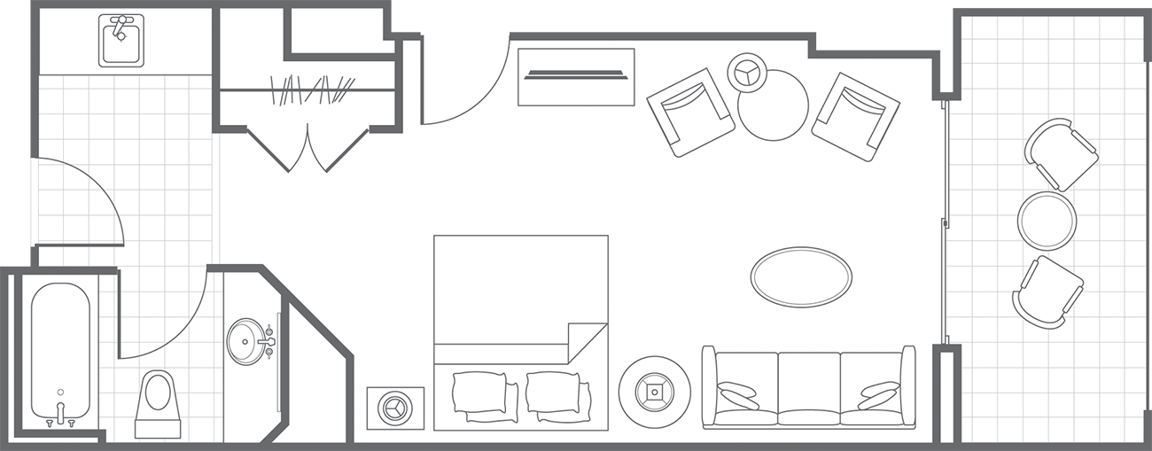 BeachPlace Towers Guestroom Floor Plan