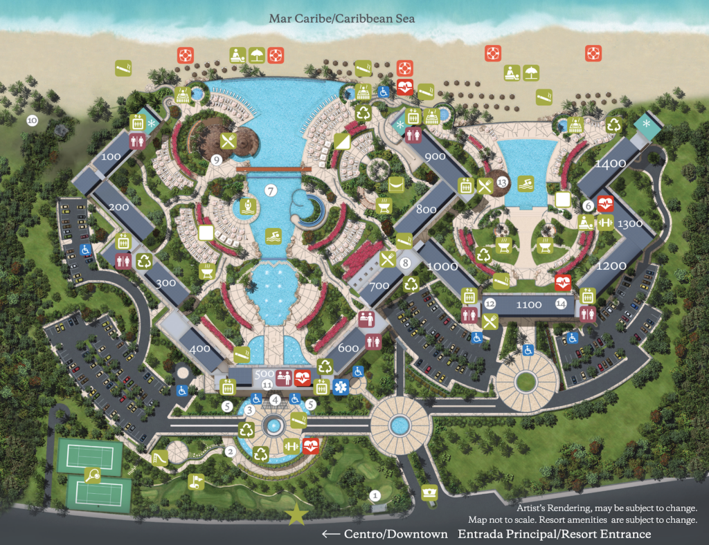 Westin Lagunamar Ocean Resort Map